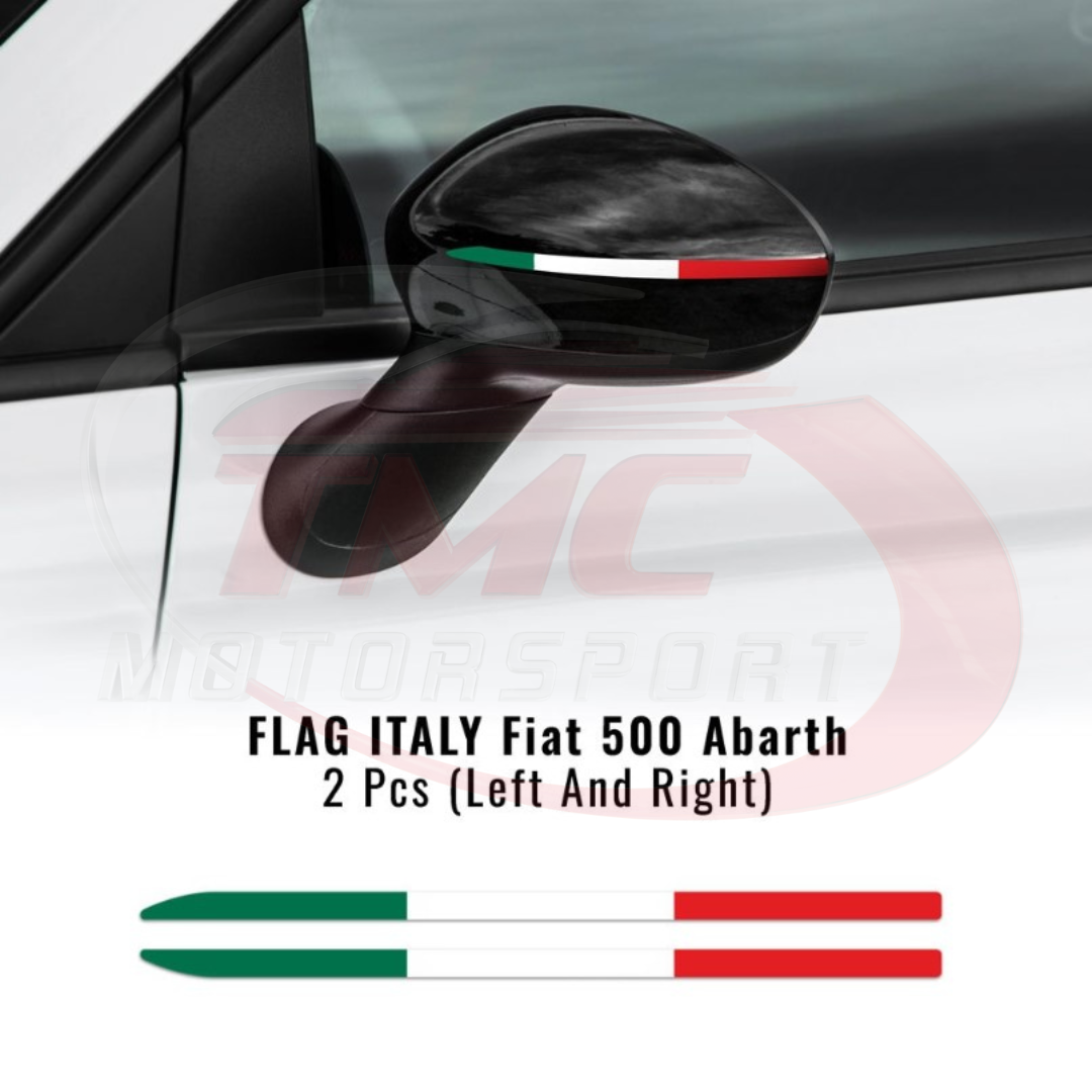 Abarth 500 / 595 / 695 Tricolore Italian Stripes Sticker Strips for Mirrors - Abarth Tuning
