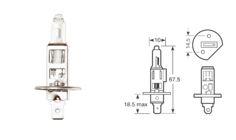 CEUK Enhanced H1 LED Headlight / Main Beam Bulbs – 6000K | Plug & Play | 20,000Lm (448 / P14.5s)