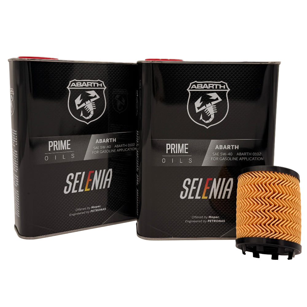 Genuine Abarth 1.4 Multiair Engine Punto Evo, 124 Spider Selenia Oil 5w40 Pack w/ Oil Filter