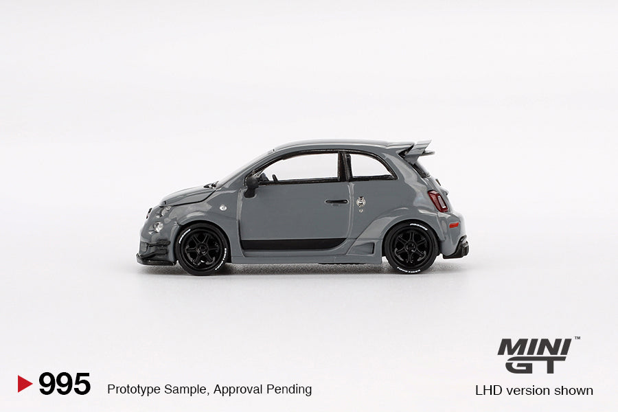 Mini GT Abarth Model Car - Abarth 595 LB-Works x Abas Works Grey