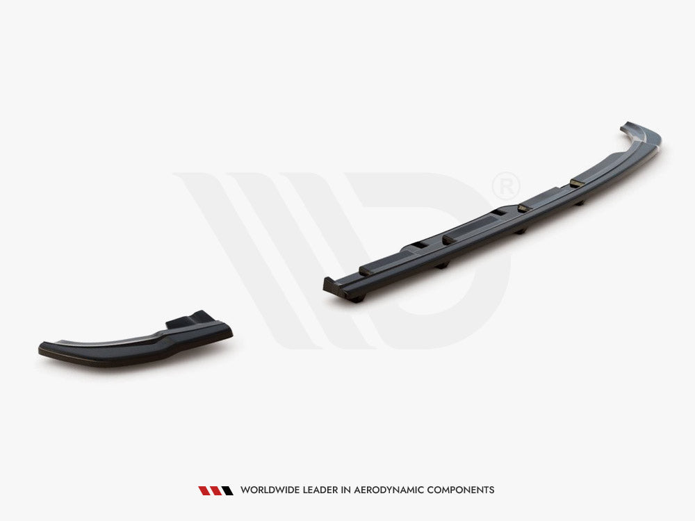 Maxton Design Rear Splitter (Vertical Bars) Volkswagen Polo GTI / R-Line Mk6 - Carbon Look