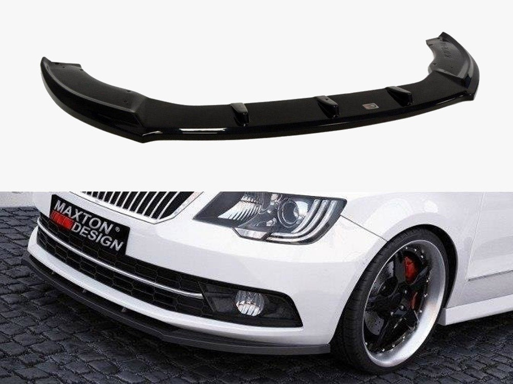 Maxton Design Front Splitter Skoda Superb II Facelift Model - Textured