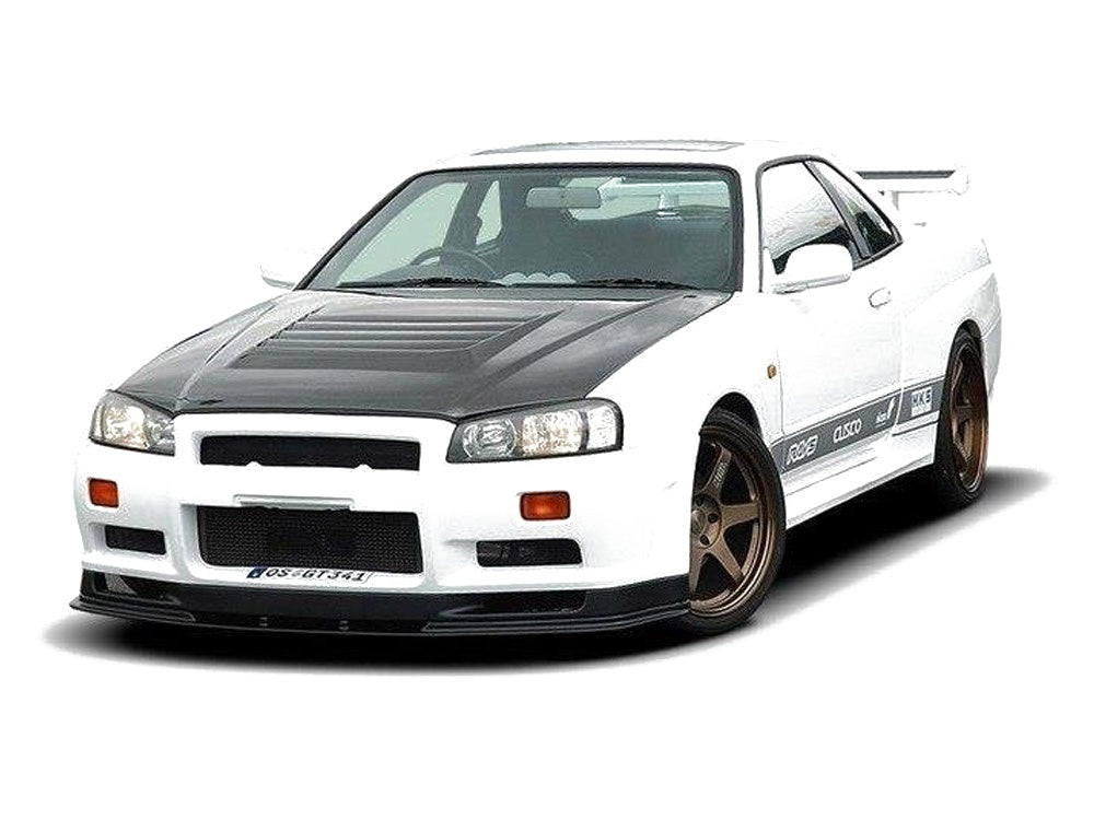 Maxton Design Front Splitter Nissan Skyline R34 GTR (For 2299 Bumper) GTR Look (1998-2002)