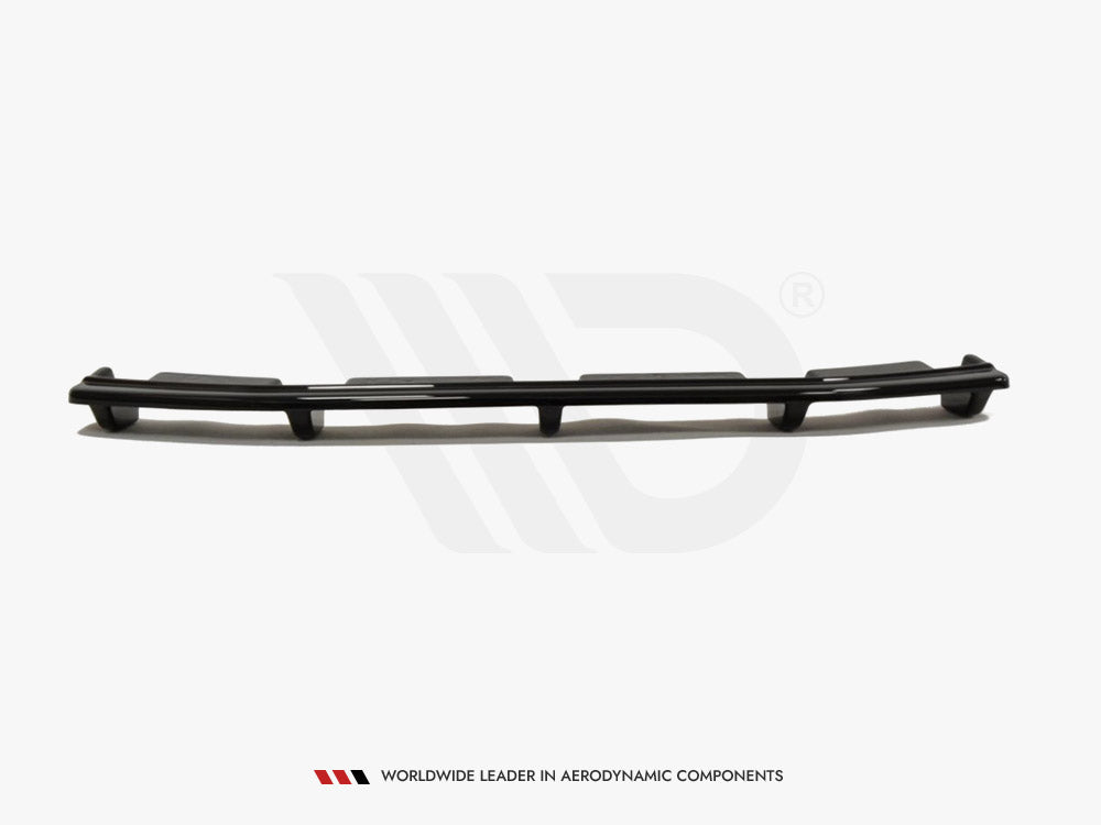 Maxton Design Central Rear Splitter Mazda 3 MK2 MPS (With Vertical Bars) - Textured