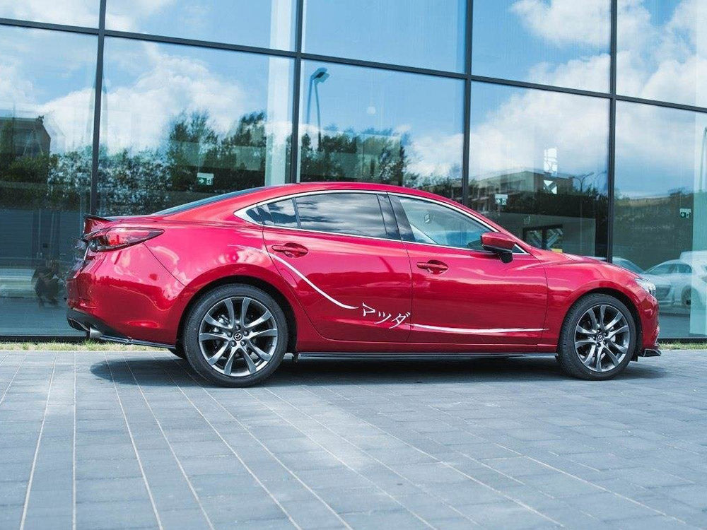 Maxton Design Side Skirts Diffusers Mazda 6 Sedan GJ Mk3 - Textured