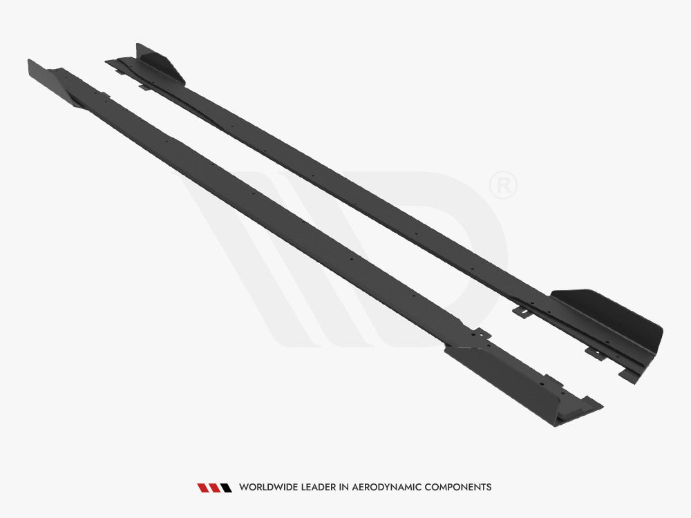 Maxton Design Street PRO Side Skirts Diffusers + Flaps Mercedes A35 AMG / AMG-Line Aero Pack W177