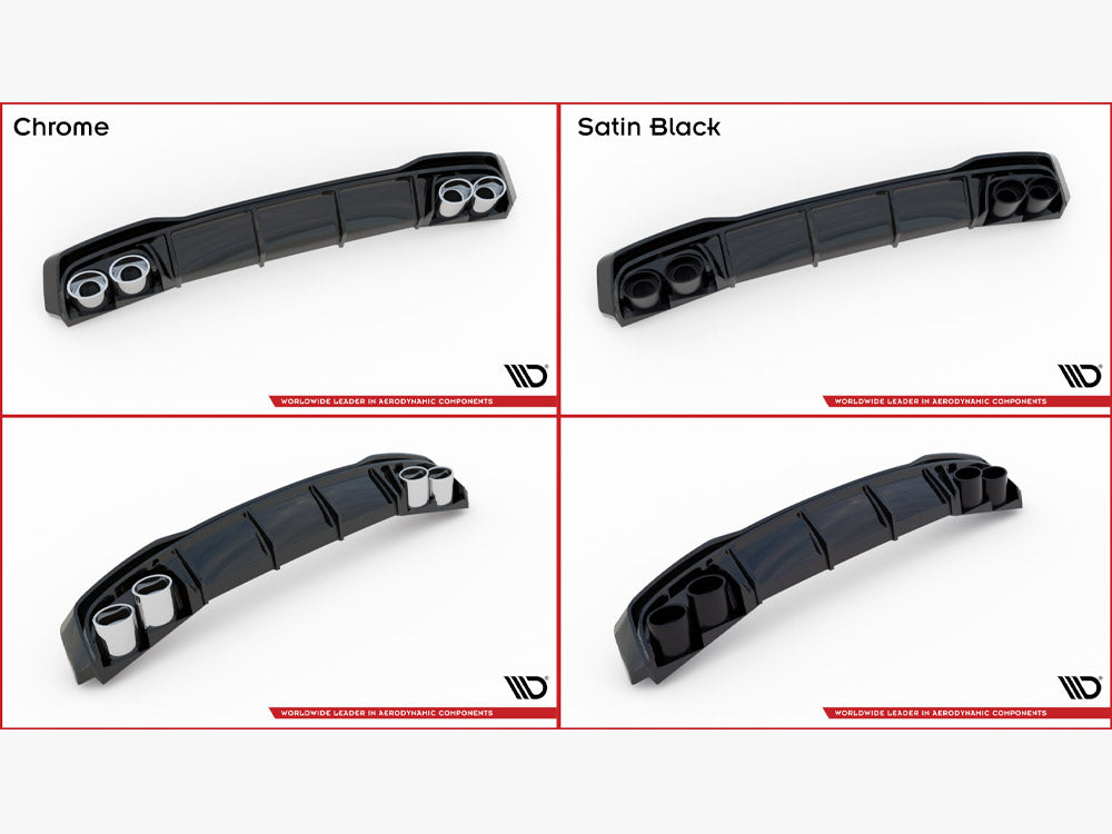 Maxton Design Rear Valance + Exhaust Ends Imitation Audi A3 S-Line Sportback 8Y