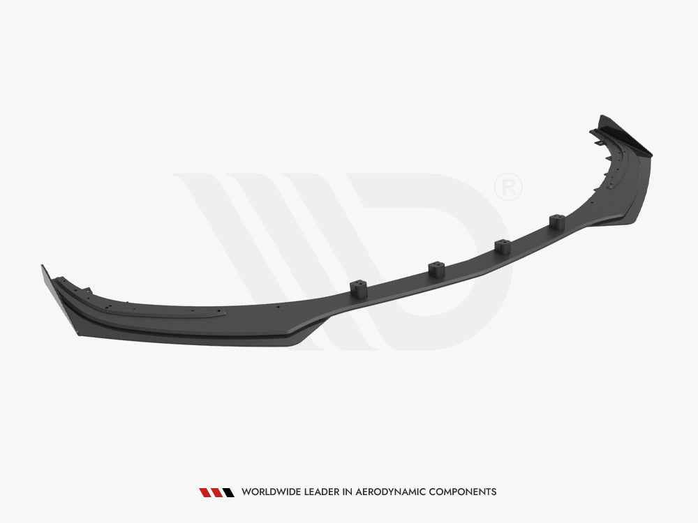 Maxton Design Street PRO Front Splitter + Flaps Mercedes-AMG C63 Sedan / Estate W205 Facelift