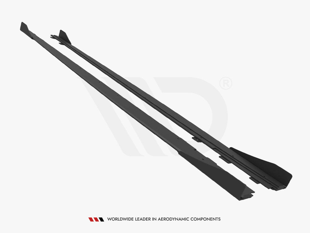 Maxton Design Street PRO Side Skirts Diffusers + Flaps Audi S3 / A3 S-Line Sedan 8V