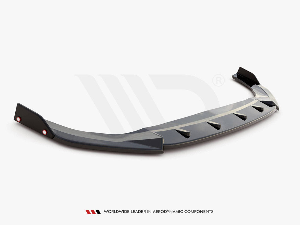 Maxton Design Front Splitter V.3 + Flaps Volkswagen Golf GTI / GTE / GTD / R-Line Mk8