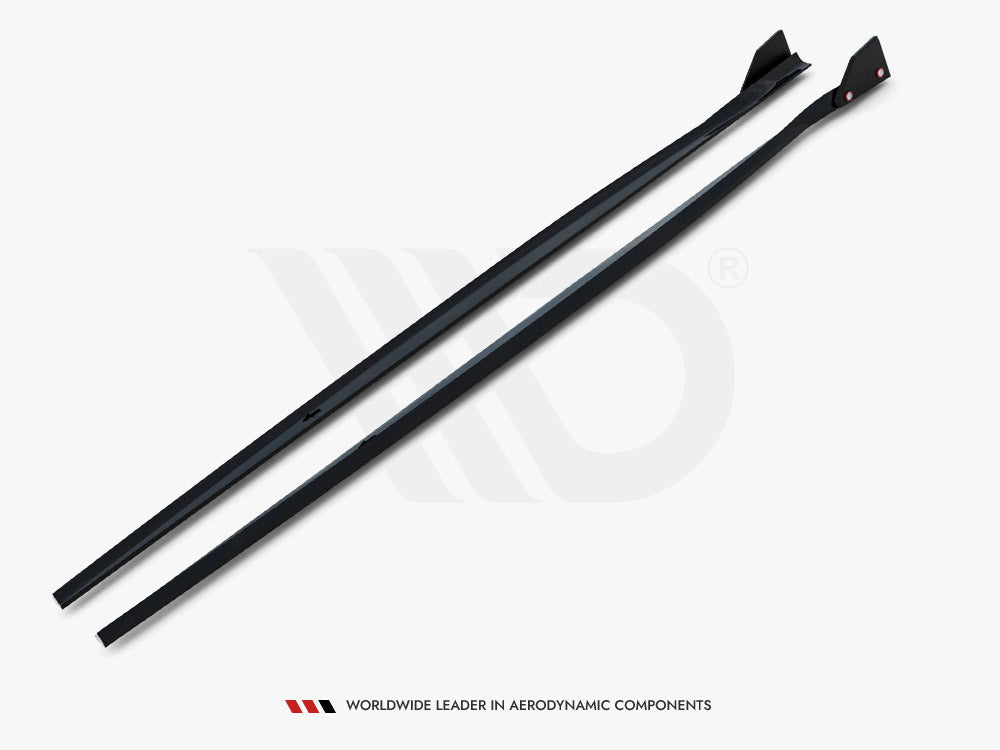 Maxton Design Side Skirts Diffusers V.4 + Flaps BMW 1 M-Pack / M140i F20 Facelift