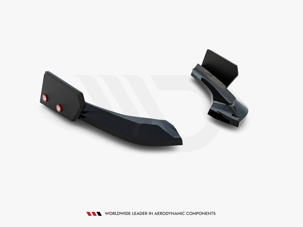 Maxton Design Rear Side Splitters V.5 + Flaps (For rear valance v.3) BMW 1 M-Pack / M140i F20 Facelift