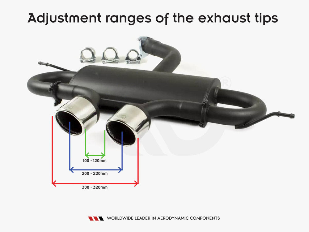 Maxton Design Exhaust Muffler For Volkswagen Golf Mk5 / Golf Mk6