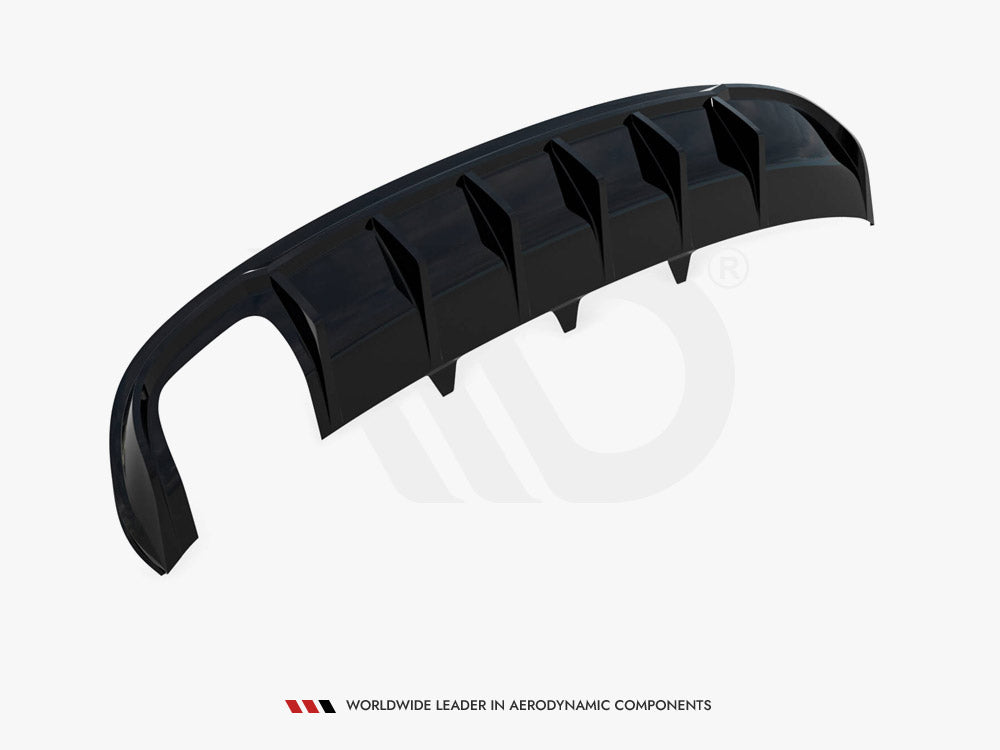 Maxton Design Rear Valance Audi A4 S-Line Sedan B8 (Version with dual exhaust tips on one side)
