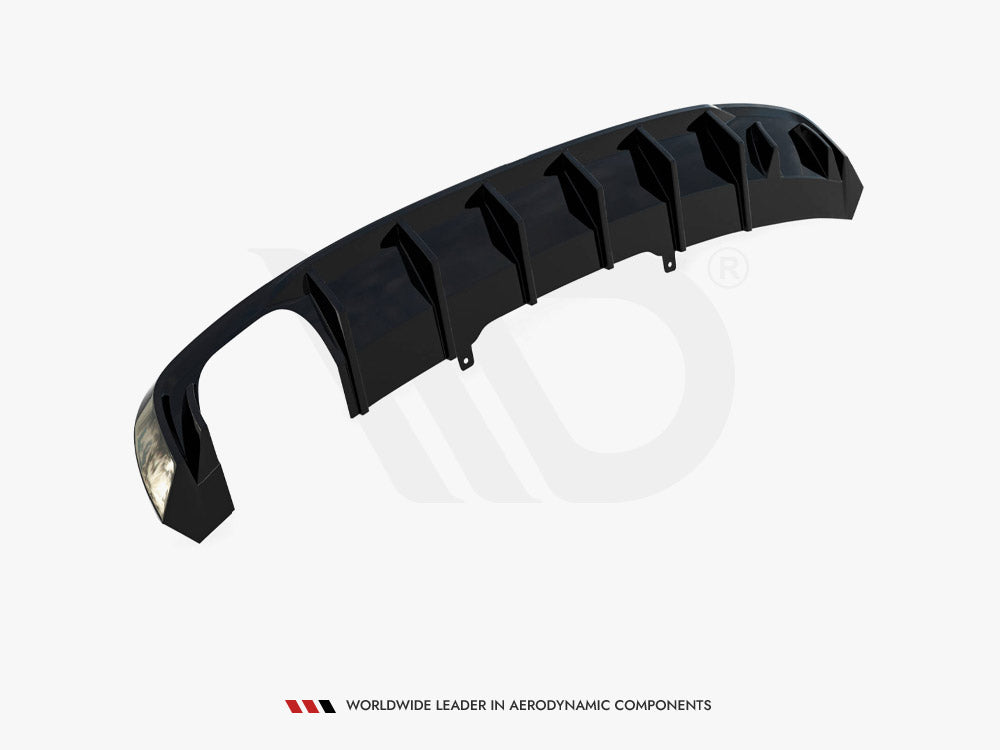 Maxton Design Rear Valance Audi A4 S-Line B9 (Version with dual exhaust tips on one side)