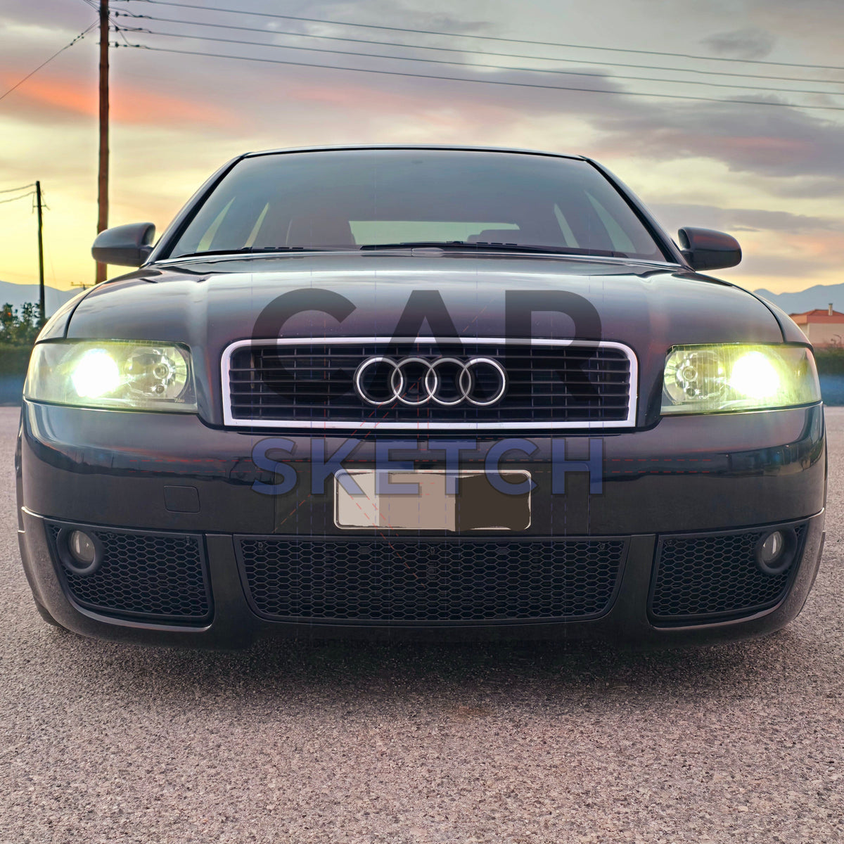 Audi A4 B6 Votex Kit Front Bumper Side Lower Grilles * 8E0 071 613 - 8E0 071 613 B *