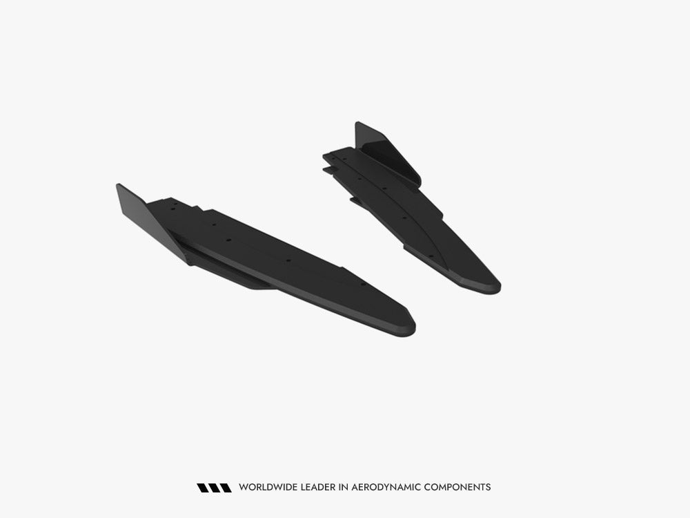 Maxton Design Street PRO Rear Side Splitters + Flaps Ford Mustang Dark Horse Mk7