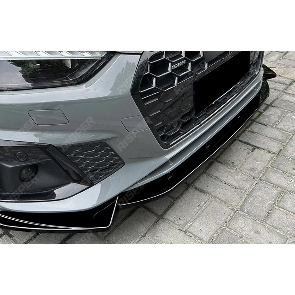 3 Pc Front Splitter in Gloss Black For Audi A5 S5 F5 Facelift 2021-2024 S LINE