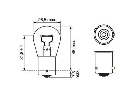 Enhanced Edition 581 LED Indicator Bulb Replacement - Canbus Friendly 30x Brighter (PY21w | 7507 | BAU15s)