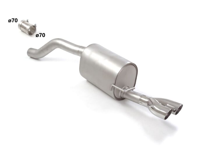 Ragazzon Stainless Steel rear silencer AUDI 40TFSI (147kW) 2018>>2020 (50.0975.56) - TMC Motorsport