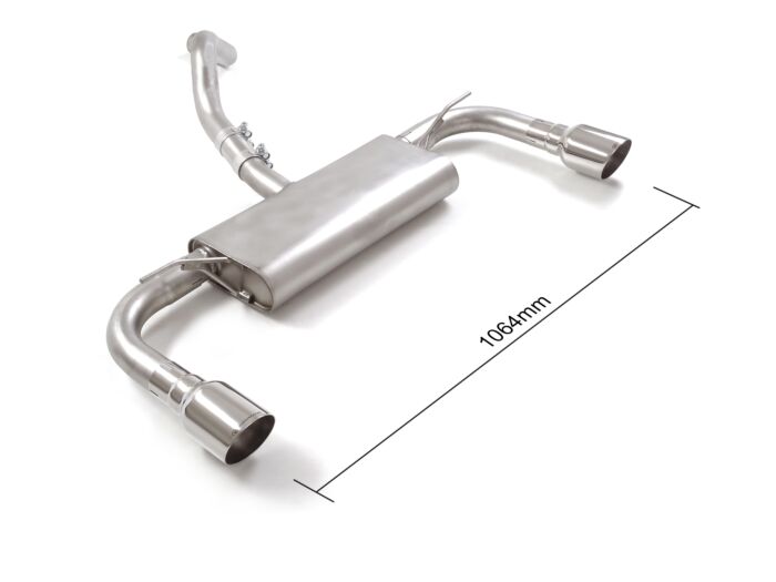 Ragazzon Stainless Steel rear silencer left/right FORD 1.5 Ecoboost (110kW - NO Multilink) 2018>> (50.1070.61) - TMC Motorsport