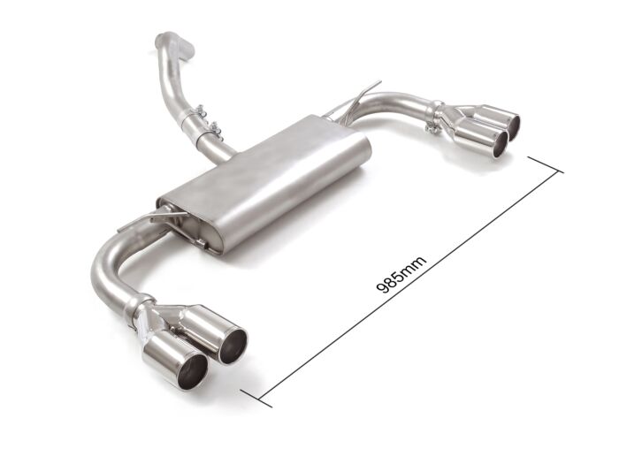 Ragazzon Stainless steel rear silencer left/right FORD 1.0 Ecoboost (92kW / 92kW Hybrid - NO Multilink) 2018>> (50.1071.26) - TMC Motorsport