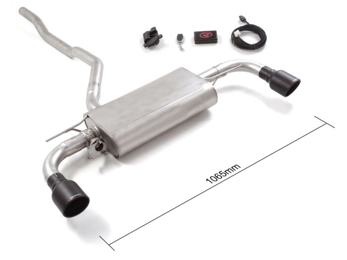 Ragazzon Stainless steel rear silencer left/right BMW 118i (100kW) 11/2020>> (50.1088.61B) - TMC Motorsport