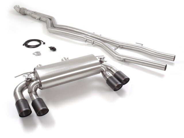 Ragazzon Stainless steel centre pipe + Stainless steel rear silencer - Carbon tail €“ BMW M2 F87 Coup¨ 3.0 (272kW) 2015> (50.0760.78) - TMC Motorsport