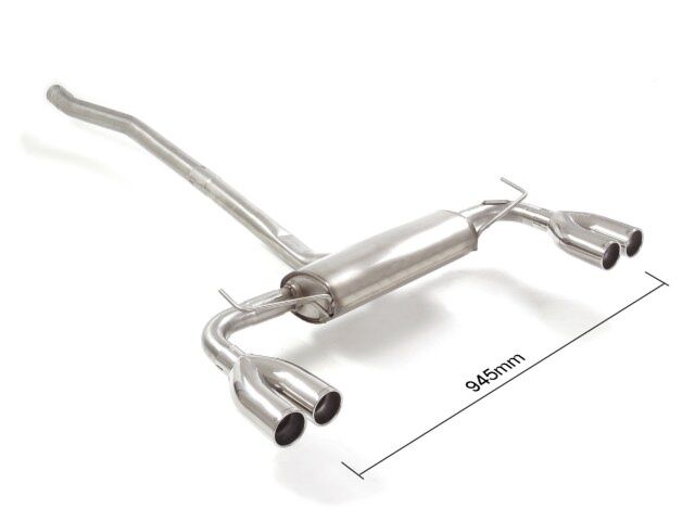 Ragazzon Stainless steel rear silencer left/right FIAT 1.0 T3 (88kW) 2018>> (50.0822.25) - TMC Motorsport