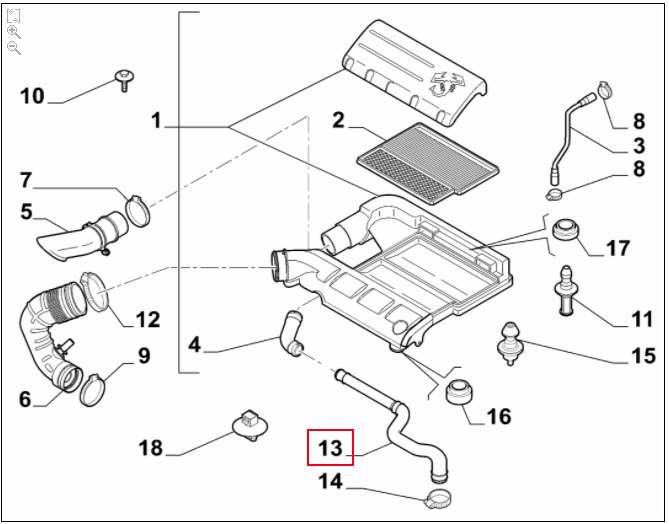 Genuine Abarth Air Filter Hose - 500 / 595 / 695