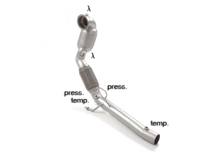 Ragazzon Stainless steel metallic catalyst VOLKSWAGEN 2.0GTi (180kW) 76mm 2020>> (54.0427.00) - TMC Motorsport