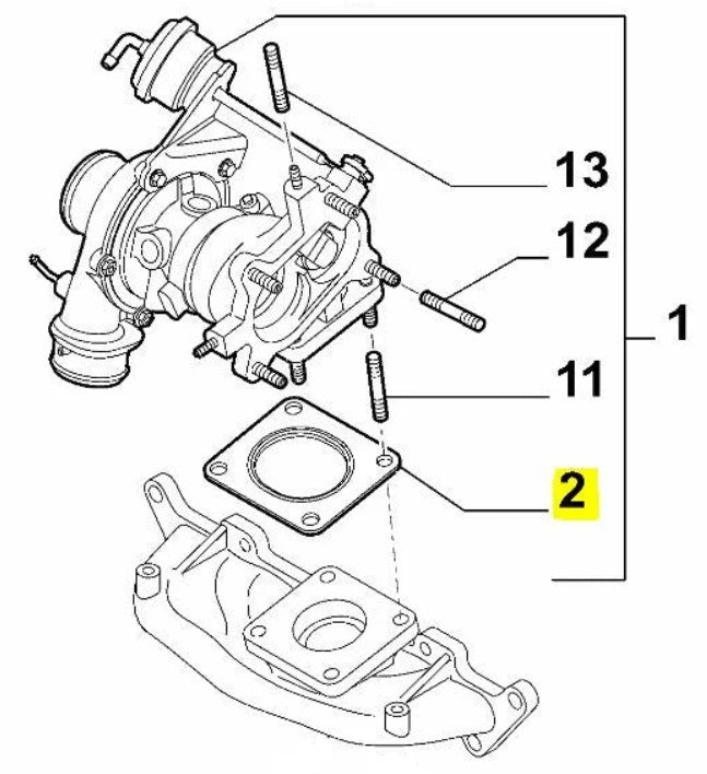 Genuine Abarth Exhaust Gasket To Turbo - TMC Motorsport
