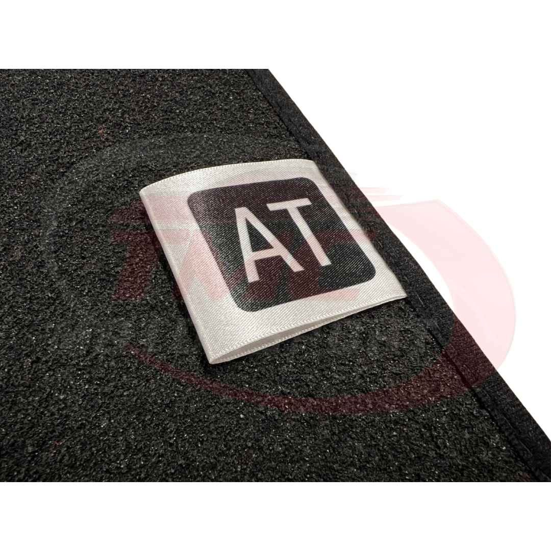 Abarth 500 / 595 / 695 Carpet Mats with Coloured Border - Right Hand Drive - Black or Red - Abarth Tuning