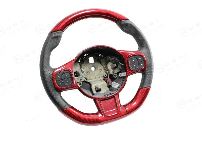 Abarth 595 Steering Wheel Sides Cover - Carbon Fibre - TMC Motorsport