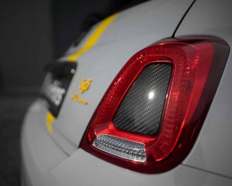 Abarth 595 Central Tail Light Trim Cover - Carbon Fibre - Abarth Tuning