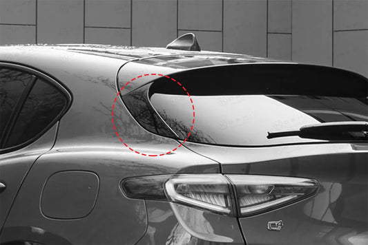 Alfa Romeo Stelvio Rear Window Triangle Side Trim Cover - Carbon Fibre