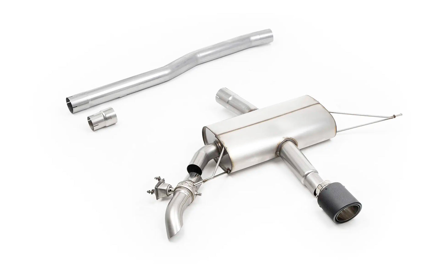 F66 Mini JCW - Non-Resonated Particulate Filter-back System with Carbon Tips