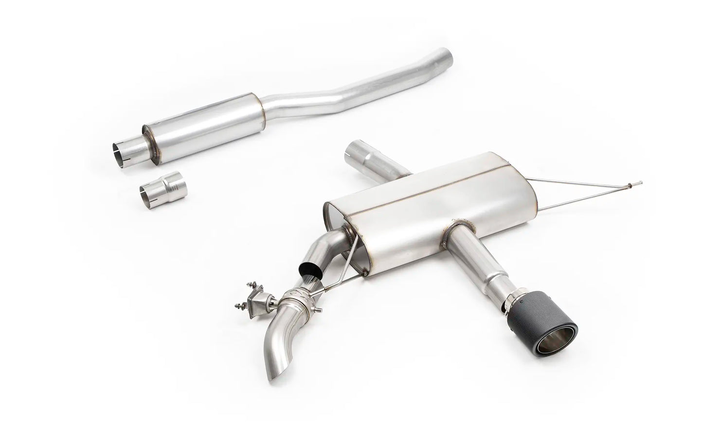 F66 Mini JCW - Resonated Particulate Filter-back System with Carbon Tips (ECE Approval Coming Soon)