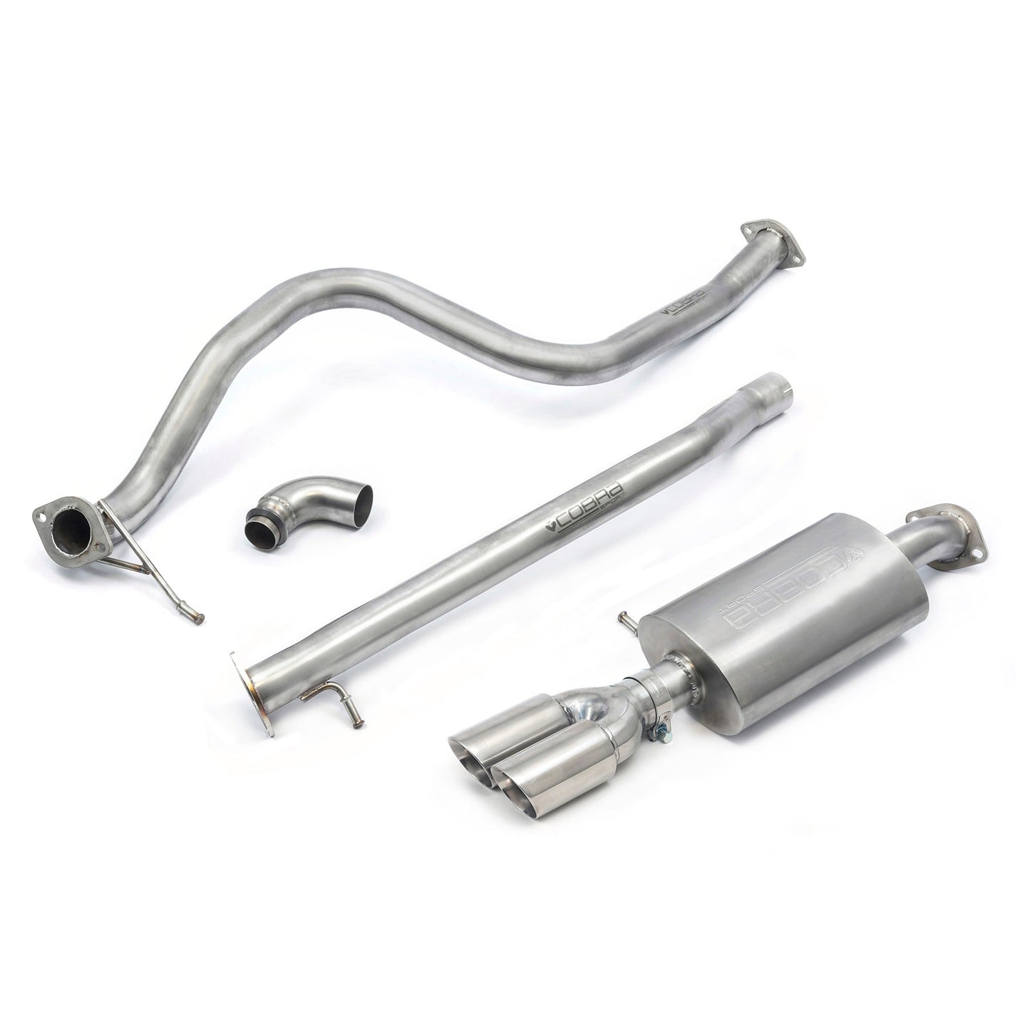 Cobra Sport Ford Fiesta (Mk8) 1L EcoBoost ST-Line (ST Style) Twin Tip Cat Back Performance Exhaust - TMC Motorsport