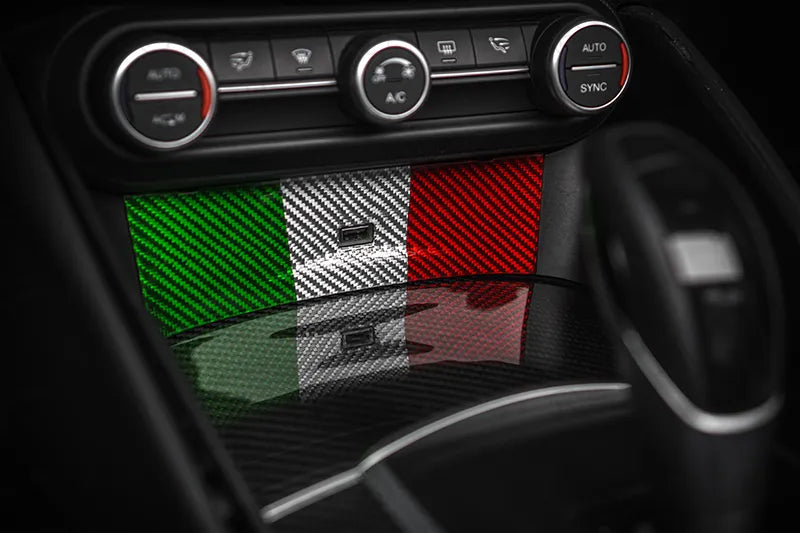 Alfa Romeo Giulia USB Trim Frame Cover - Carbon Fibre - TMC Motorsport
