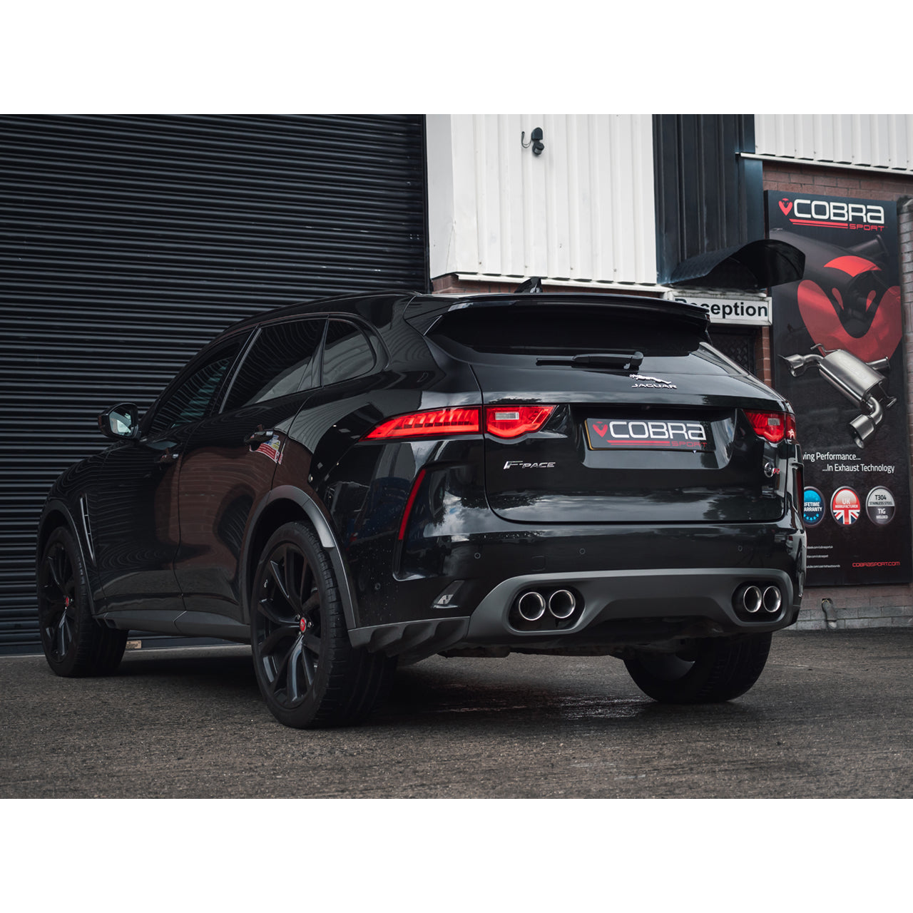 Cobra Sport Jaguar F-Pace SVR Resonator Delete Performance Exhaust Pipe - TMC Motorsport
