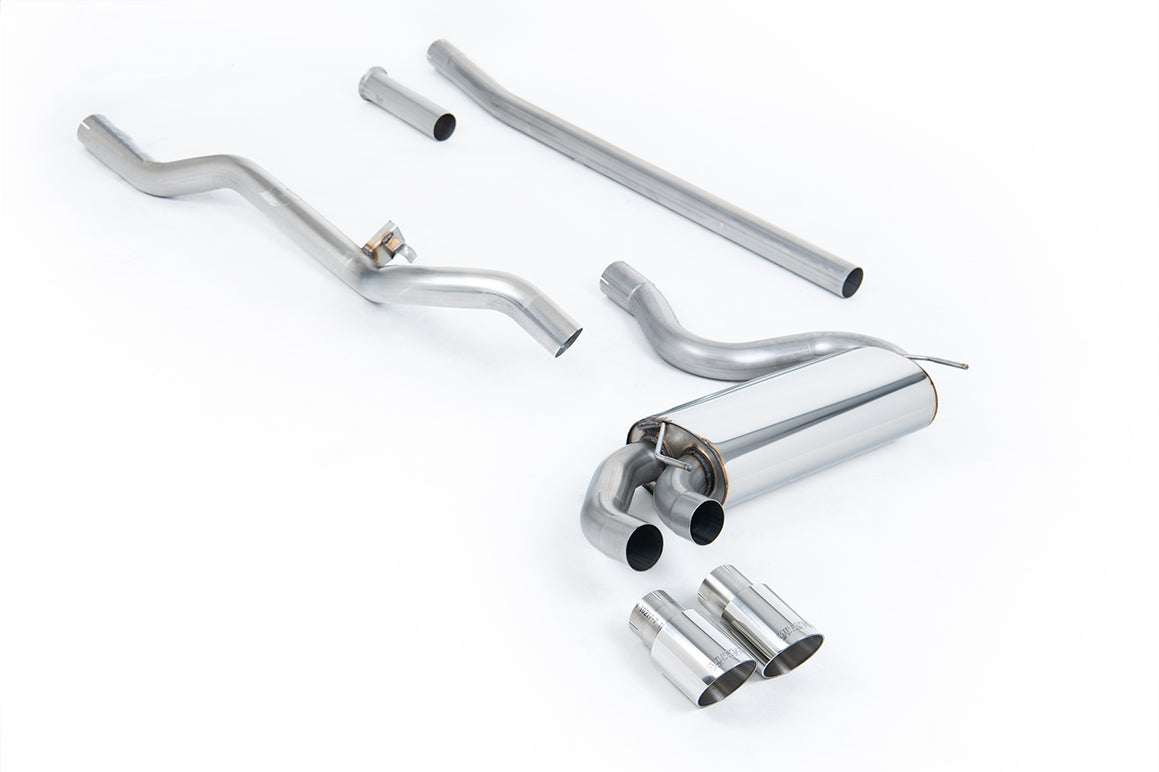 Audi Coupe UR Quattro 10V - Non-Resonated (Louder) Downpipe-Back Exhaust System with Polished OEM-Style Tips