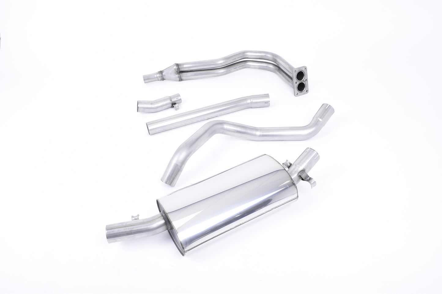 VW Golf GTI Mk1 - Non-Resonated (Louder) Manifold-Back Exhaust System with Polished Tip (For OE Manifold)