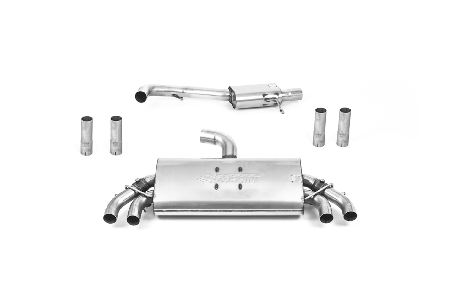 Audi S3 8V.2 - Resonated (Quieter) GPF/OPF-Back Exhaust System with Quad Round Titanium Trims