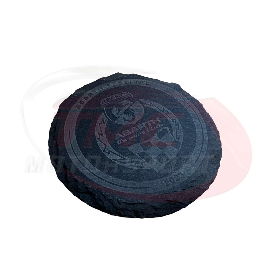 Abarth Owners Club Abarth Festival 2023 Custom Slate Drinks Coaster - Abarth Tuning