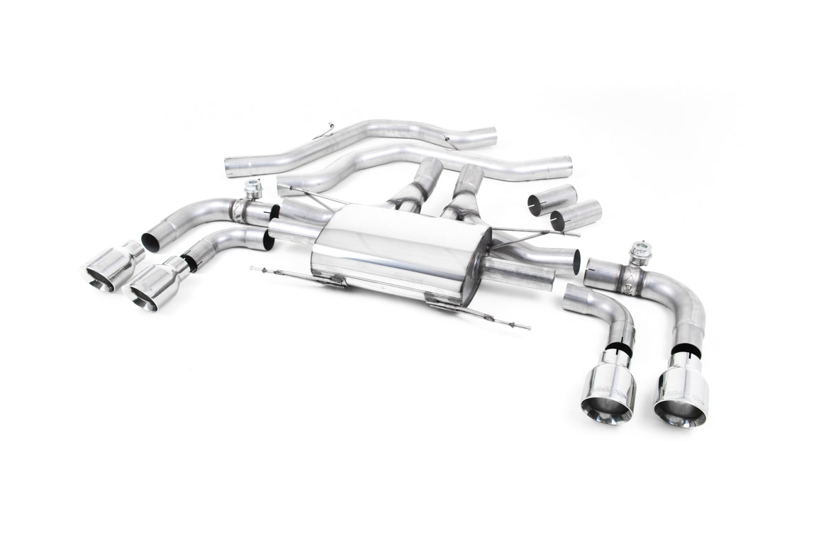 Alfa Romeo Giulia 2.9 V6 Quadrifoglio - Front Pipe-Back System with GT-100 Polished Trims - Valved