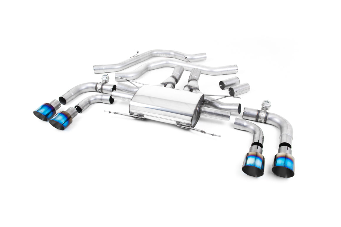 Alfa Romeo Giulia 2.9 V6 Quadrifoglio - Front Pipe-Back System with GT-100 Burnt Titanium Trims - Valved