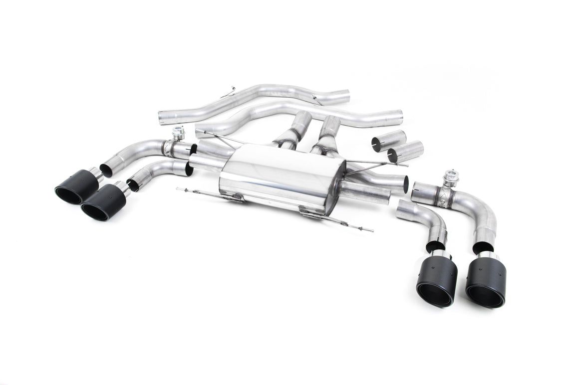 Alfa Romeo Giulia 2.9 V6 Quadrifoglio - Front Pipe-Back System with Jet-100 Carbon Trims - Valved