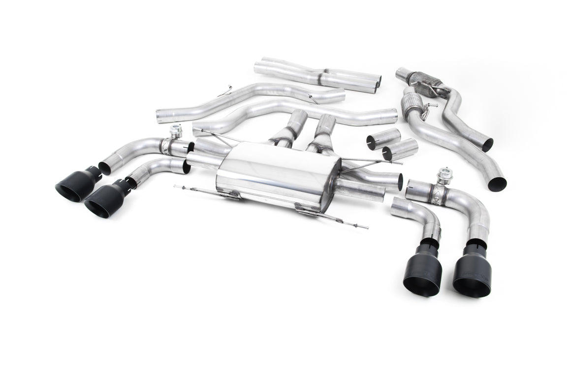 Alfa Romeo Giulia 2.9 V6 Quadrifoglio - Cat-Back Exhaust System with GT-100 Cerakote Trims - Valved