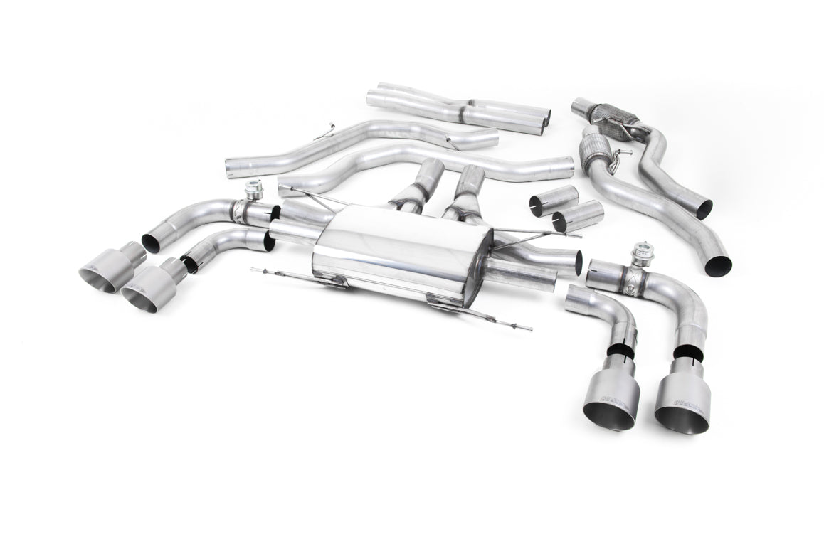 Alfa Romeo Giulia 2.9 V6 Quadrifoglio - Cat-Back Exhaust System with GT-100 Titanium Trims - Valved